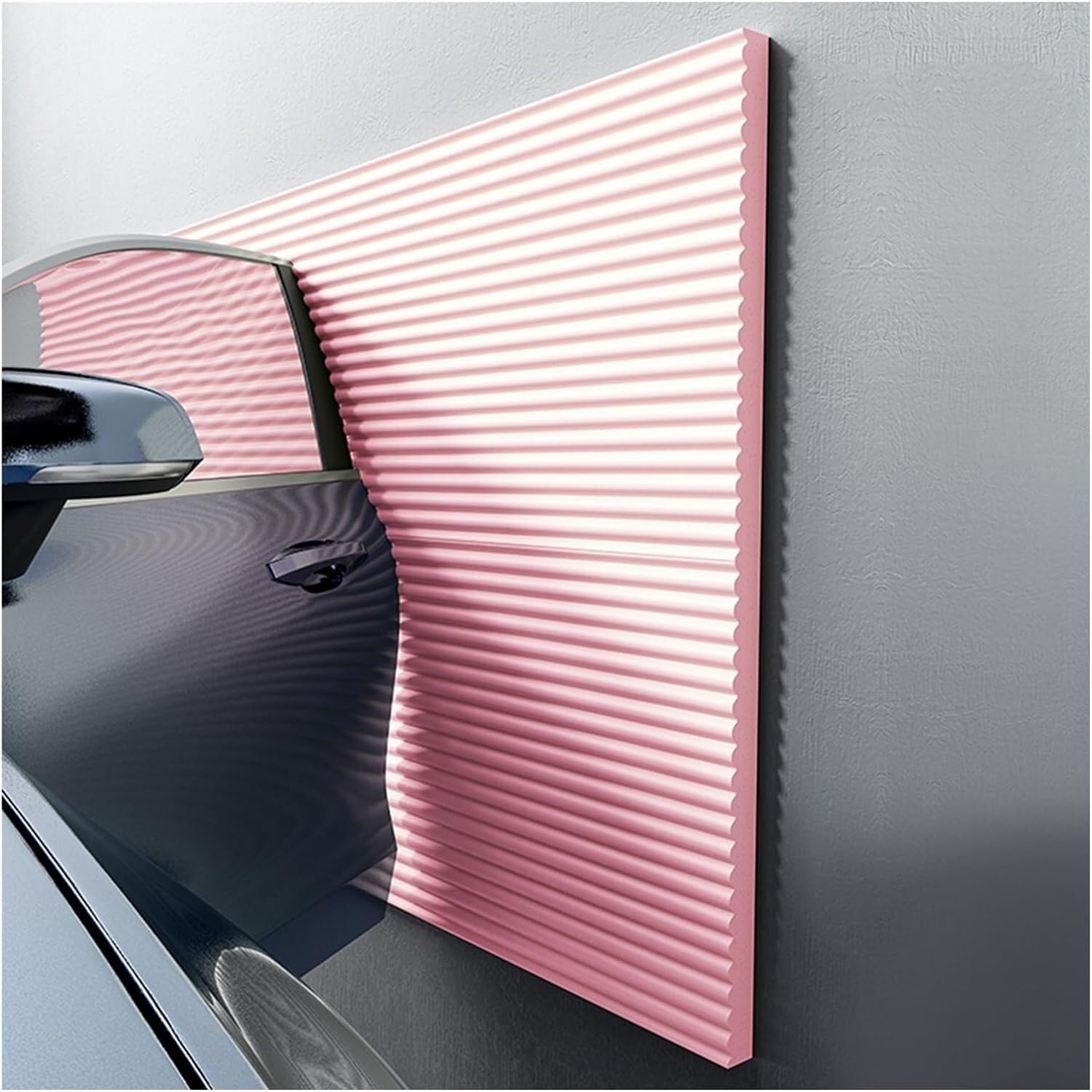 MaiBuL LNNW Car Parking Protector Garage Wall Protector, Proof Corners Edges Safety Bumper, Furniture Guards, Soft Extra-Wide Foam Padding for garages and warehouses(Pink,16.4ft/5m)