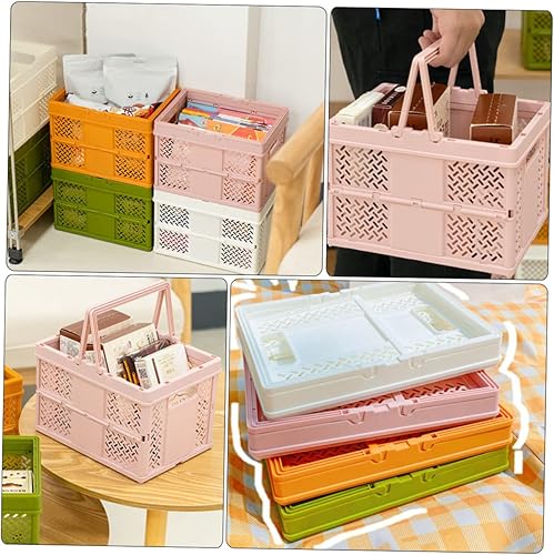 Miniatura 2 de Happyyami 4pcs Easter Egg Basket Folding Storage Bins Gardening Baskets for Harvesting Metal Shopping Basket Grocery Basket Storage Container for