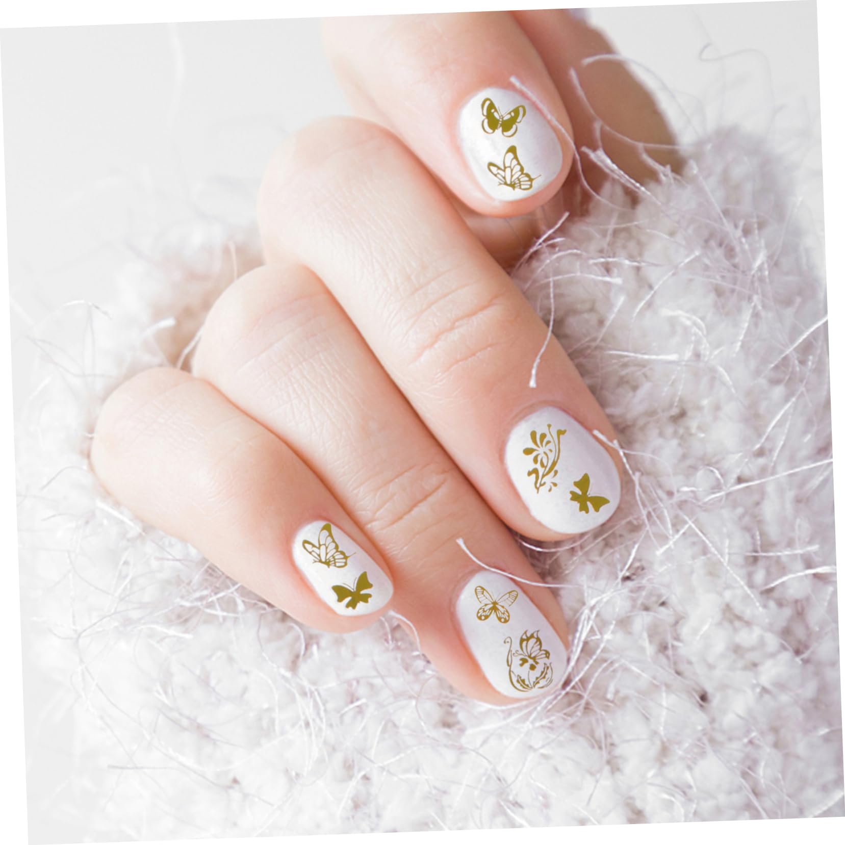 Healeved 36hojas Pegatinas De Arte Para Uñas De Autoadhesivas Dorado y Plateado Decoración Para Manicura Para Uñas Naturales y Acrílicas