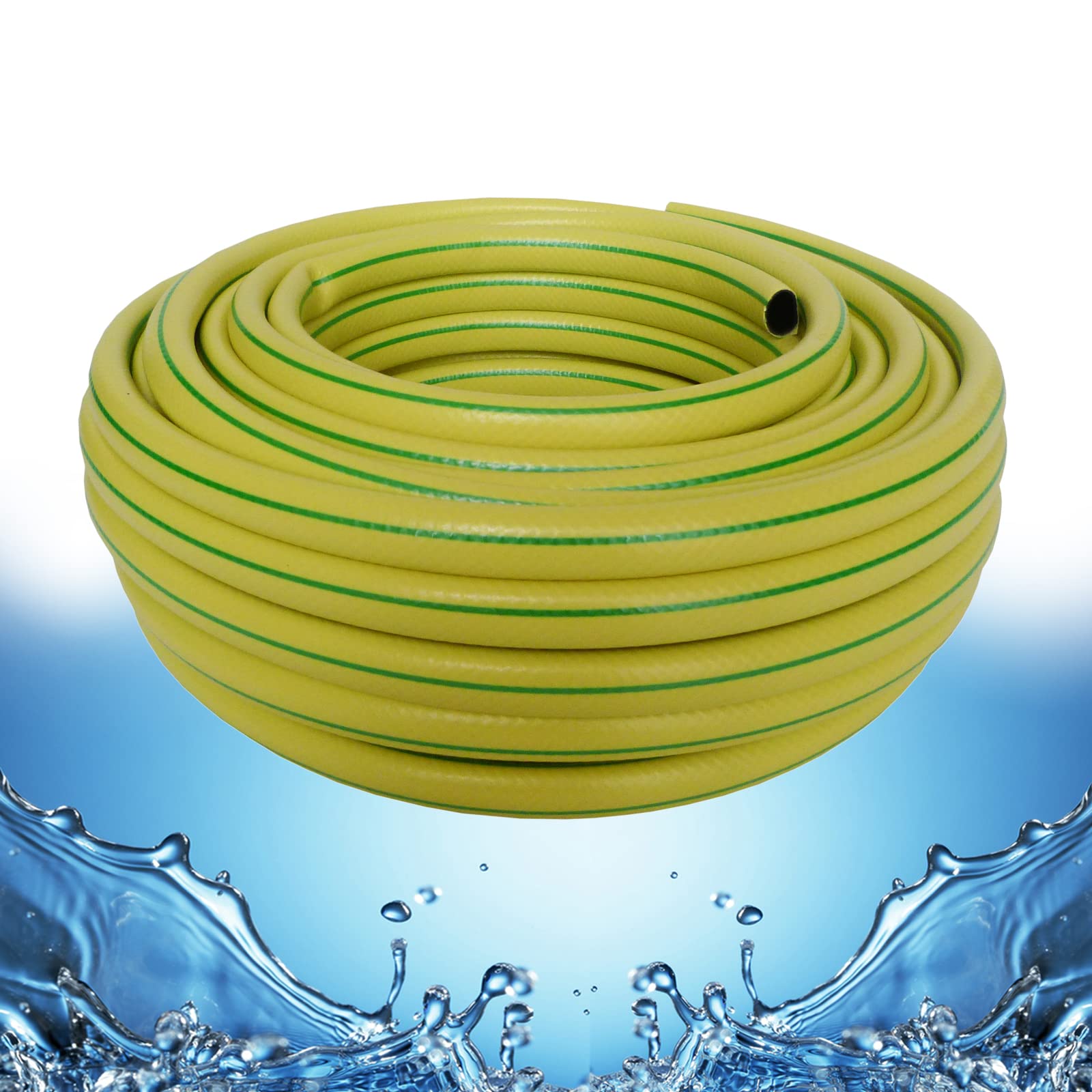 Gartenschlauch Wasserschlauch 3/4 Zoll 20m 30m 50m 4-teiliges Anschluss-Set Gelb Grün Schlauch (3/4 Zoll, 50m, Grün)