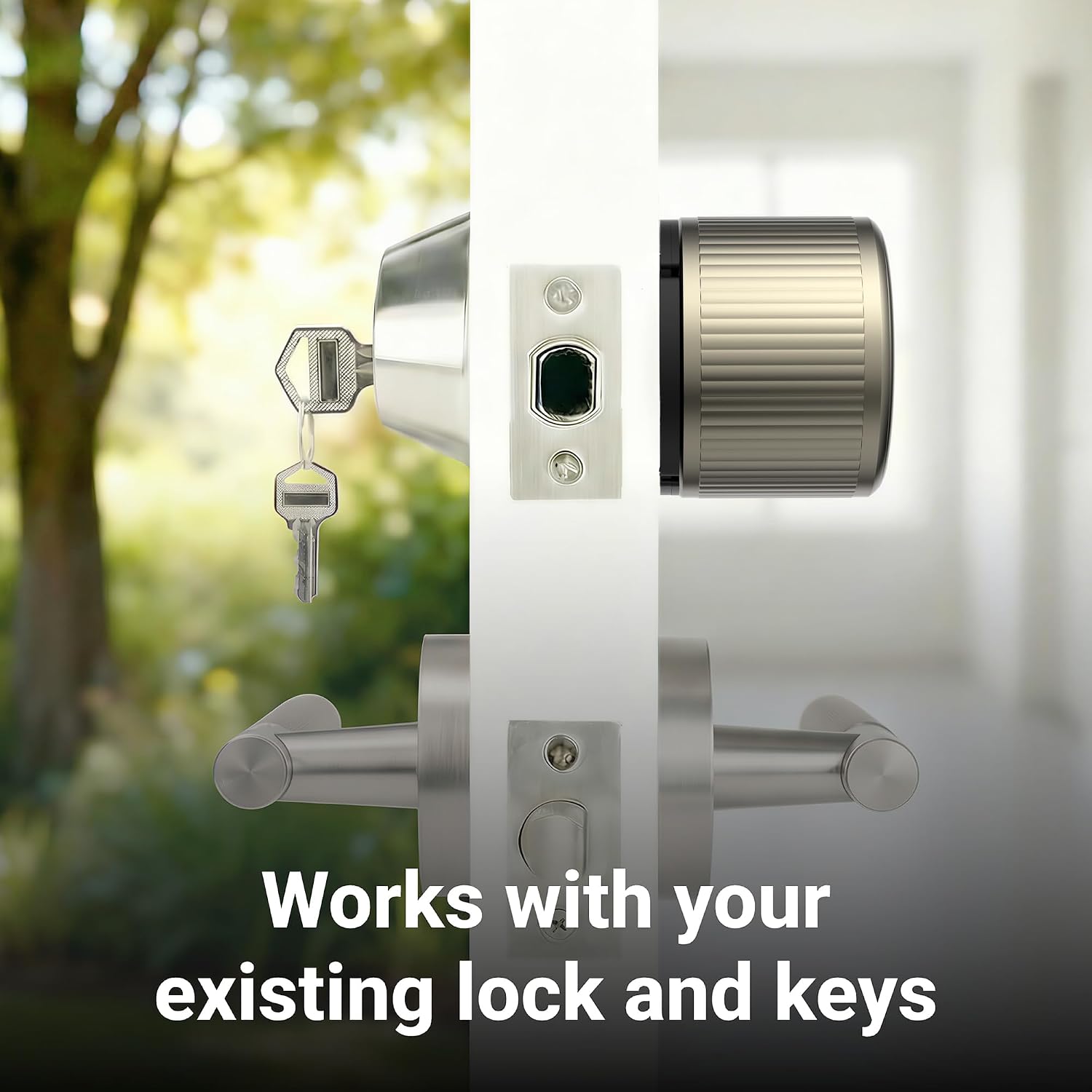 Retrofit Smart Lock, Upgrade Existing Deadbolt in Mins, No Drill | Built-in WiFi, 300-Day Battery, Auto-Lock & Door Ajar Alert, Keep Original Keys for Homeowners & Renters, Champagne Gold 3 71y3MpFd3mL. AC SL1500