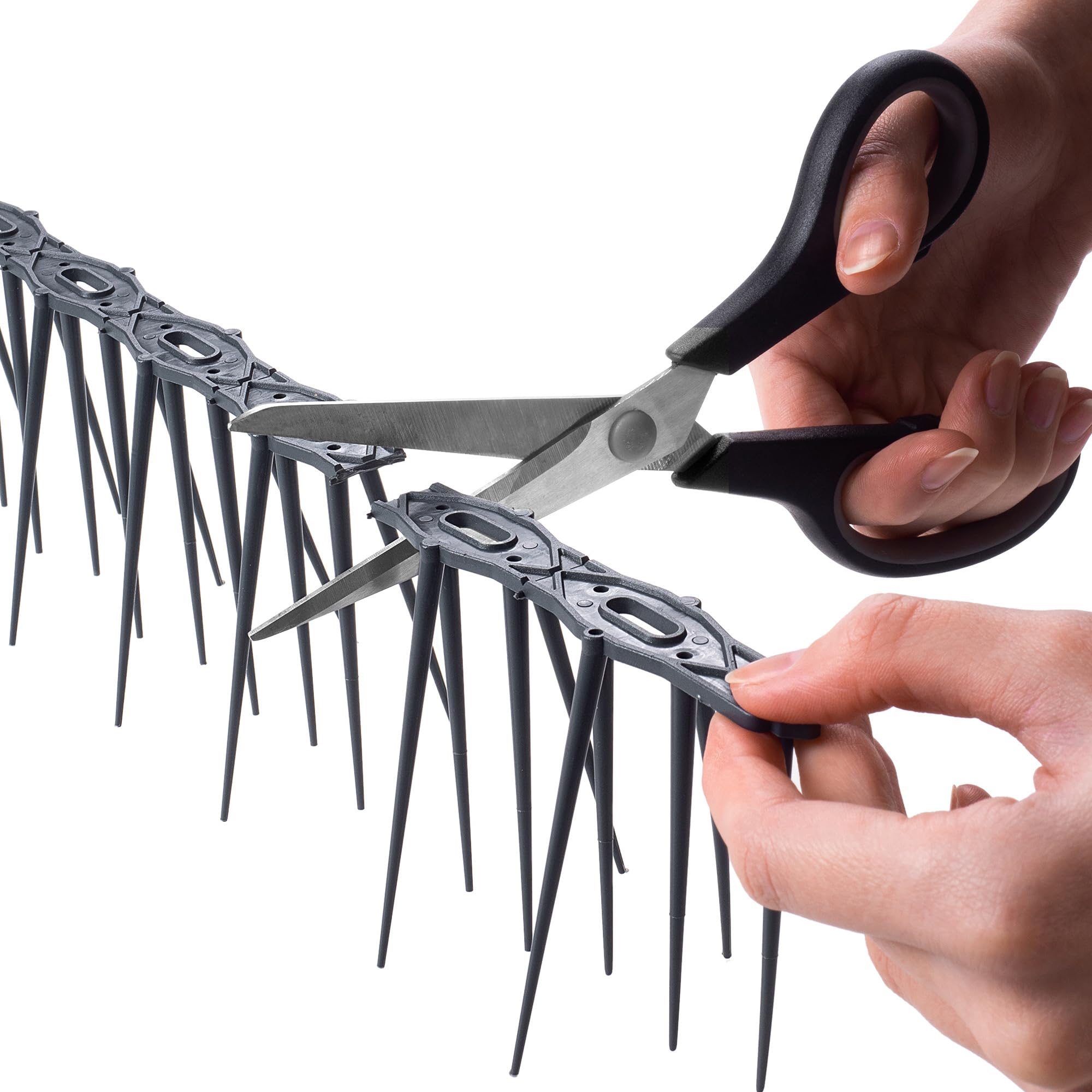 KADAX Dissuasore per uccelli in plastica, protezione per piccioni, per balconi, finestre, tetto, giardino, spaventapasseri per uccelli (antracite, 50 pezzi)
