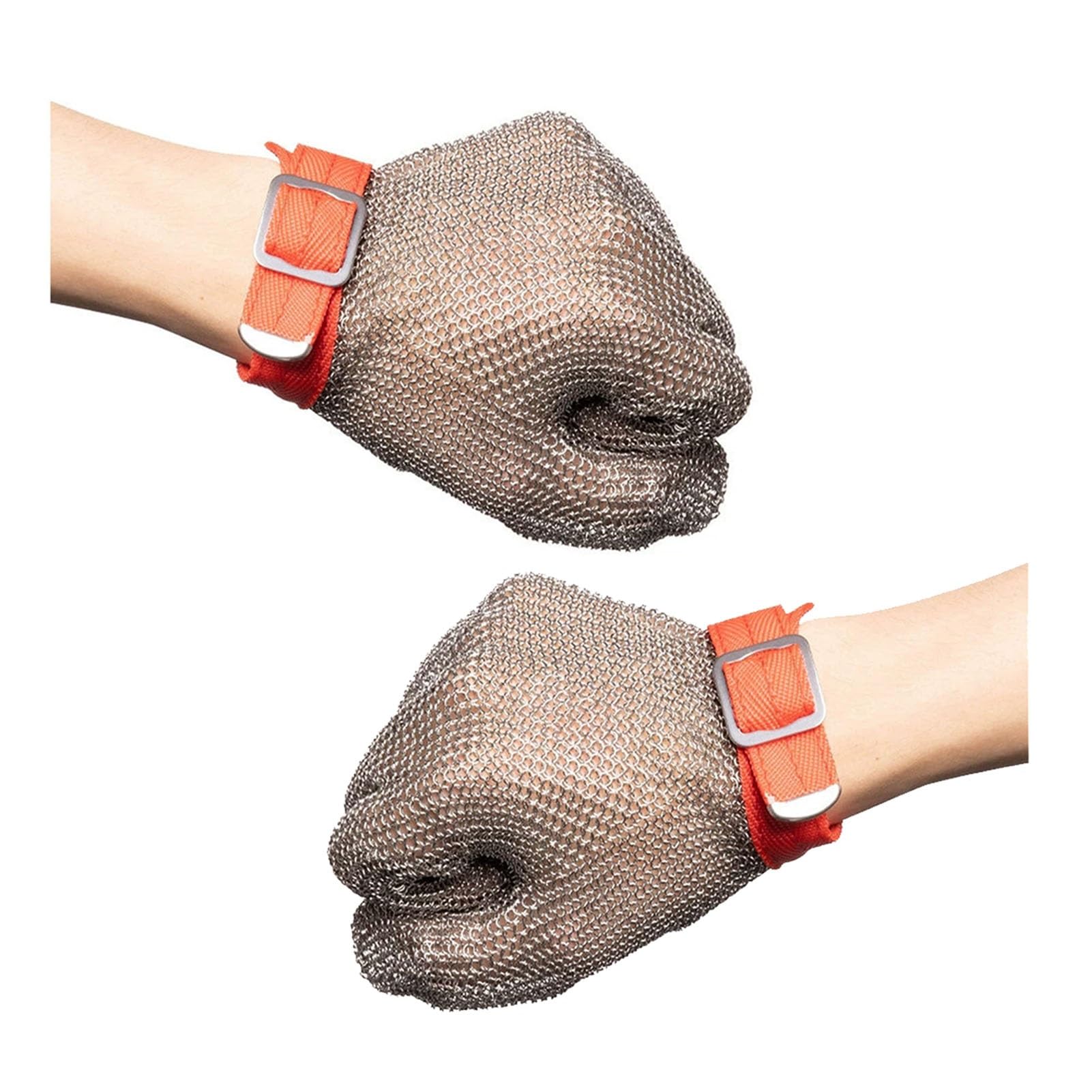 Safety Work Gloves Rękawice Metalowe Odporne Na Przecięcie Ze Stali Nierdzewnej 316 O Dużej Wytrzymałości, 2 Szt. Rękawice Kolcze Do Prac Przemysłowych, Cięcia, Bezpieczeństwa(XL)