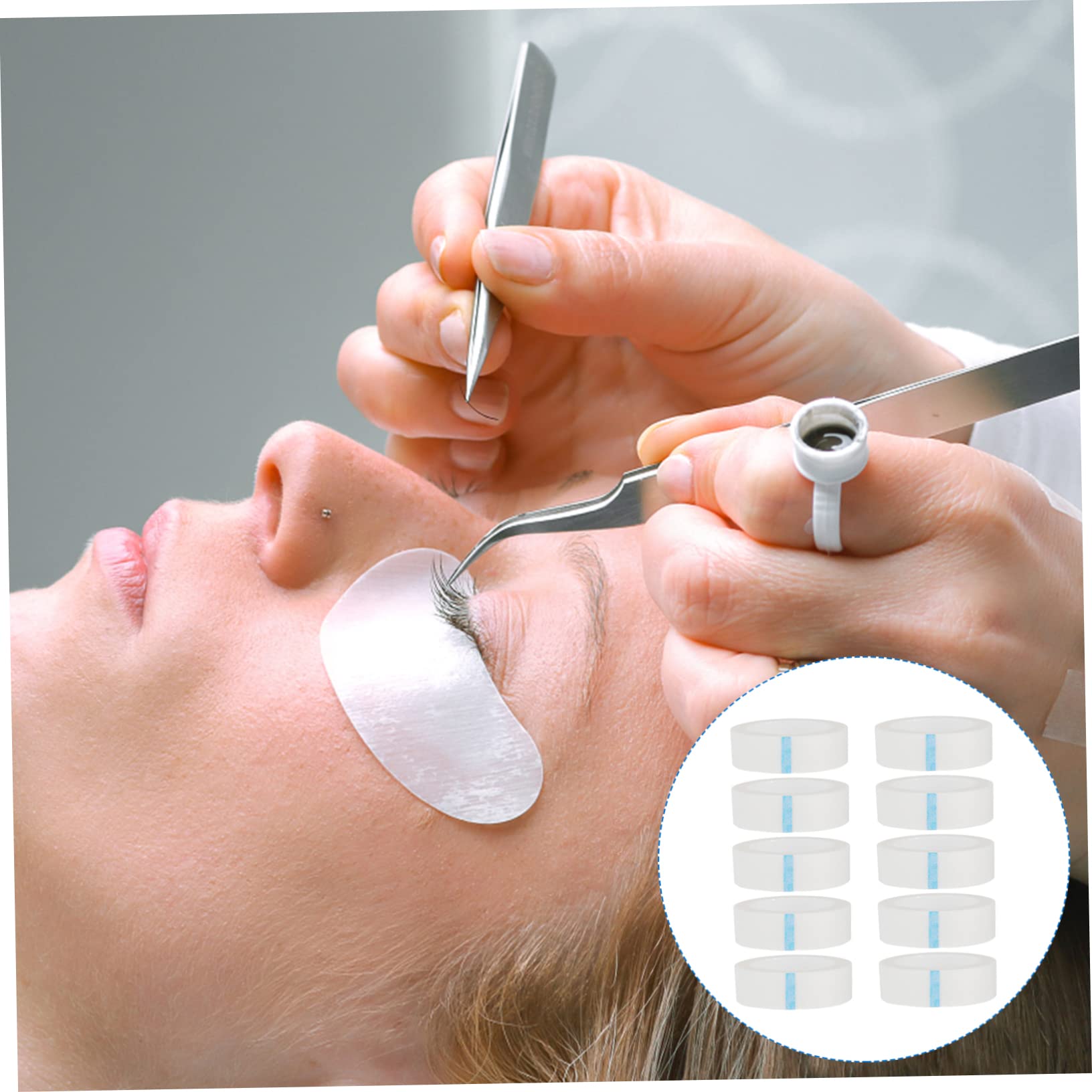 Beatifufu 4sets Eyelash Extension Adhesive Tape Double Sided Eyelid Tape Lash Compatible Easy to Tear Suitable for Makeup Salons 10pcs*4