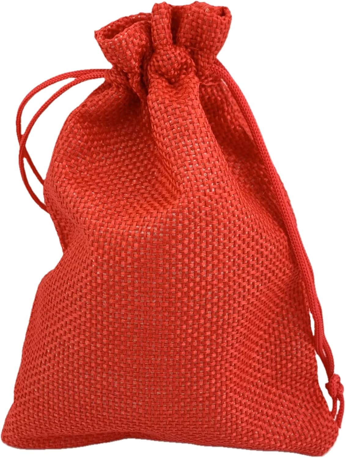 Palmhomee Pack of 25 Burlap Gift Bags with Drawstring Linen Jewelry Pouches Wedding Hessian Jute Bags for Birthday Jewelry and Treat Pouches Party Wedding Favors Gift Art and DIY Craft (4x5.6 Inch, 4x5.6 Inch (Pack of 25) Red