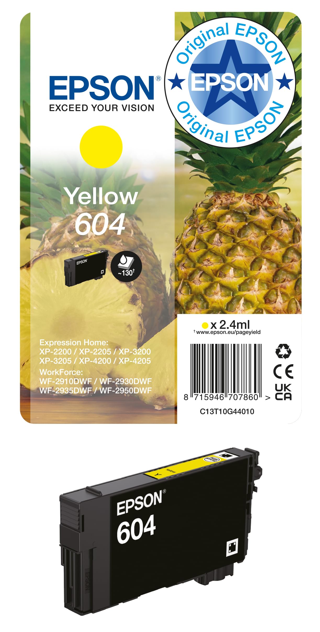 Epson Original 604 Pineapple Singlepack Tintenpatrone