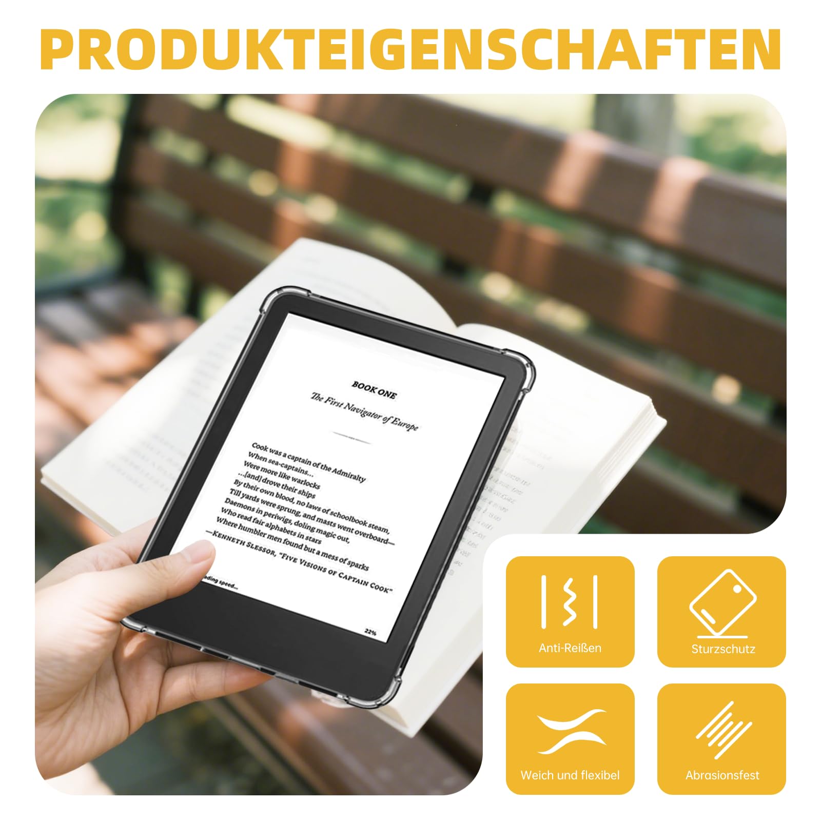 Custodia Trasparente In TPU Per Kindle Paperwhite 6ª E 12ª Gen (2024) – Angoli Airbag, Antigraffio, Tagli Precisi, Modello SA568B