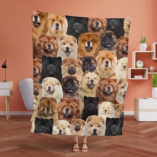 Miniatura 3 de NAZENTI Manta personalizada de Chow Chows, regalo para los amantes de Chow Chows You Will Have a Bunch of Dogs Manta de forro polar, manta de