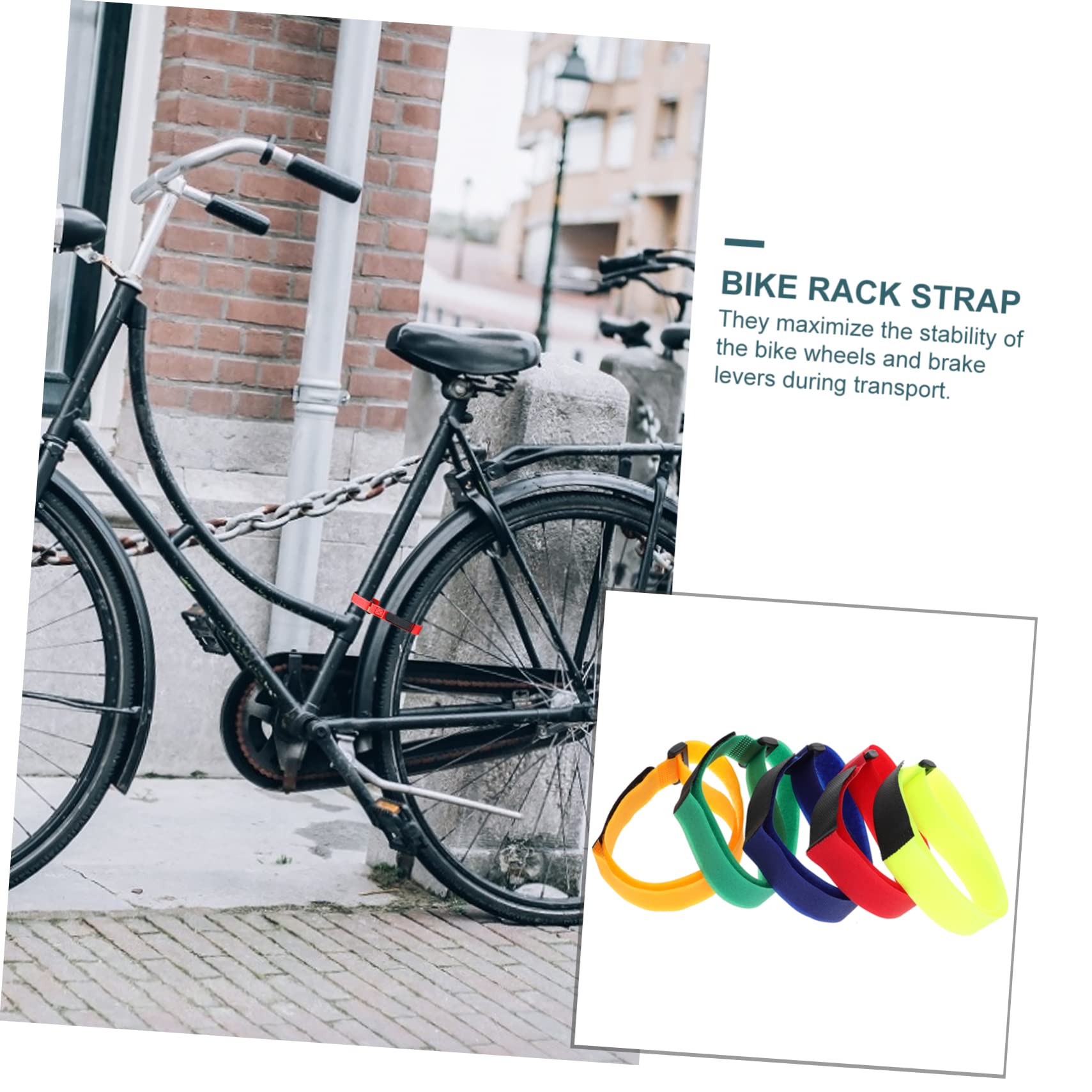 NAMOARLY 15pcs Bike Rack Strap Kit Cycle Cinch Straps Wheel Strap to Bike Rack Bike Tire Straps for Secure Storage