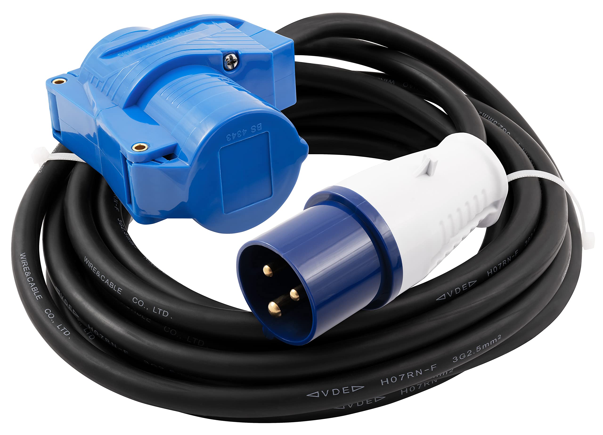 MC POWER - Przedłużacz CEE | 10 m H07RNG 3G2,5, 230 V, IP44 przedłużacz prądu do przyczep kempingowych