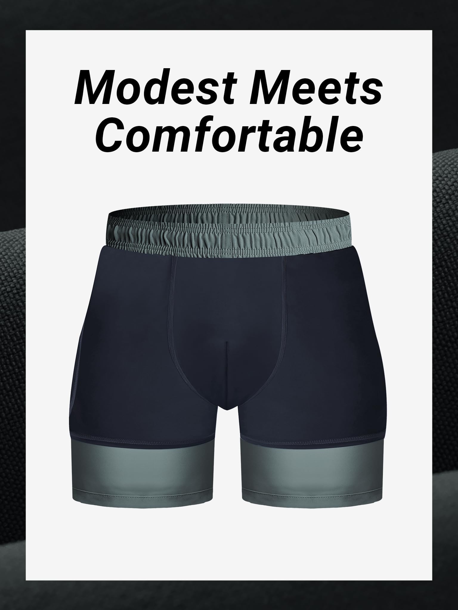 Arcweg Badehose Herren große Größen 2XL-6XL, schnell trocknend mit Kompressions-Netzfutter & elastischem Bund | Boardshorts für Strand, Schwimmen und Sport