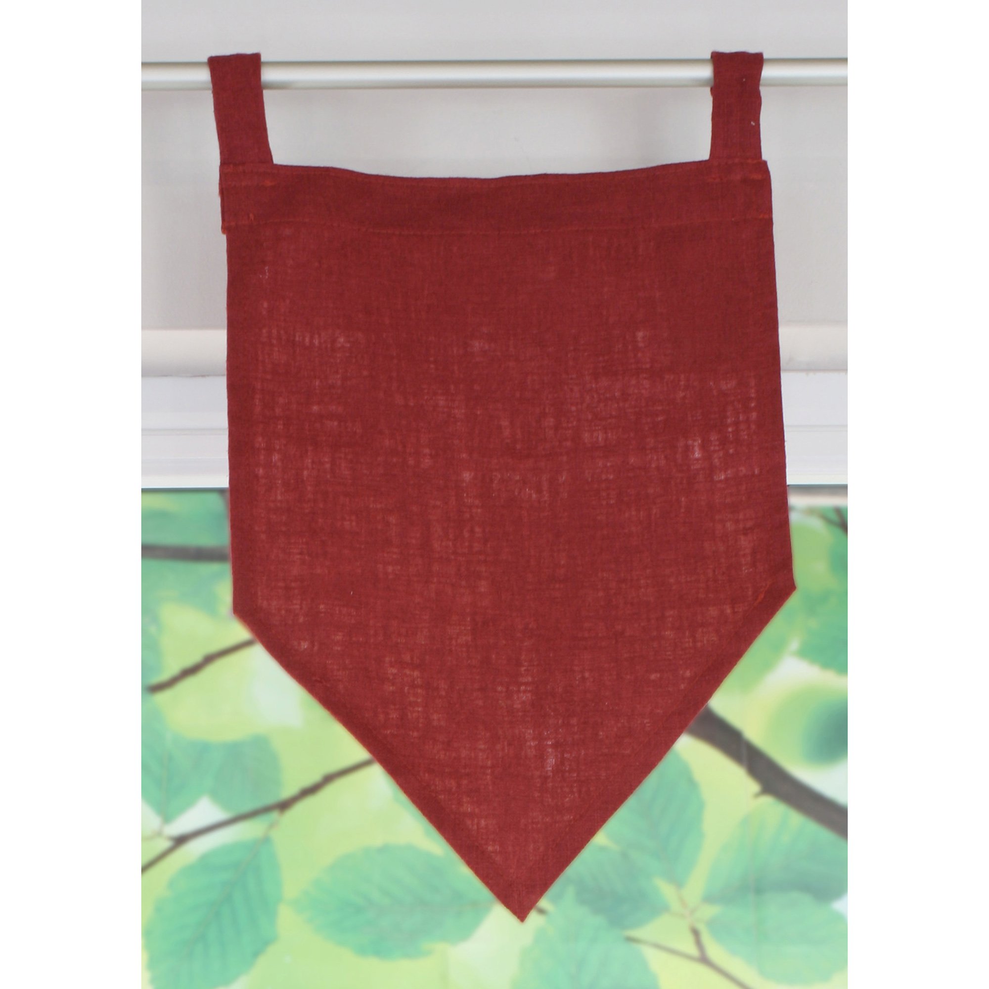 Brite Ideas LivingCirca Solid Lava Tab Top Valance, 13 by 21-Inch