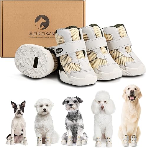 Zapatos para perros grandes, botas para perros medianos para pavimento caliente de verano, día de nieve en invierno, caminatas al aire libre, suelos