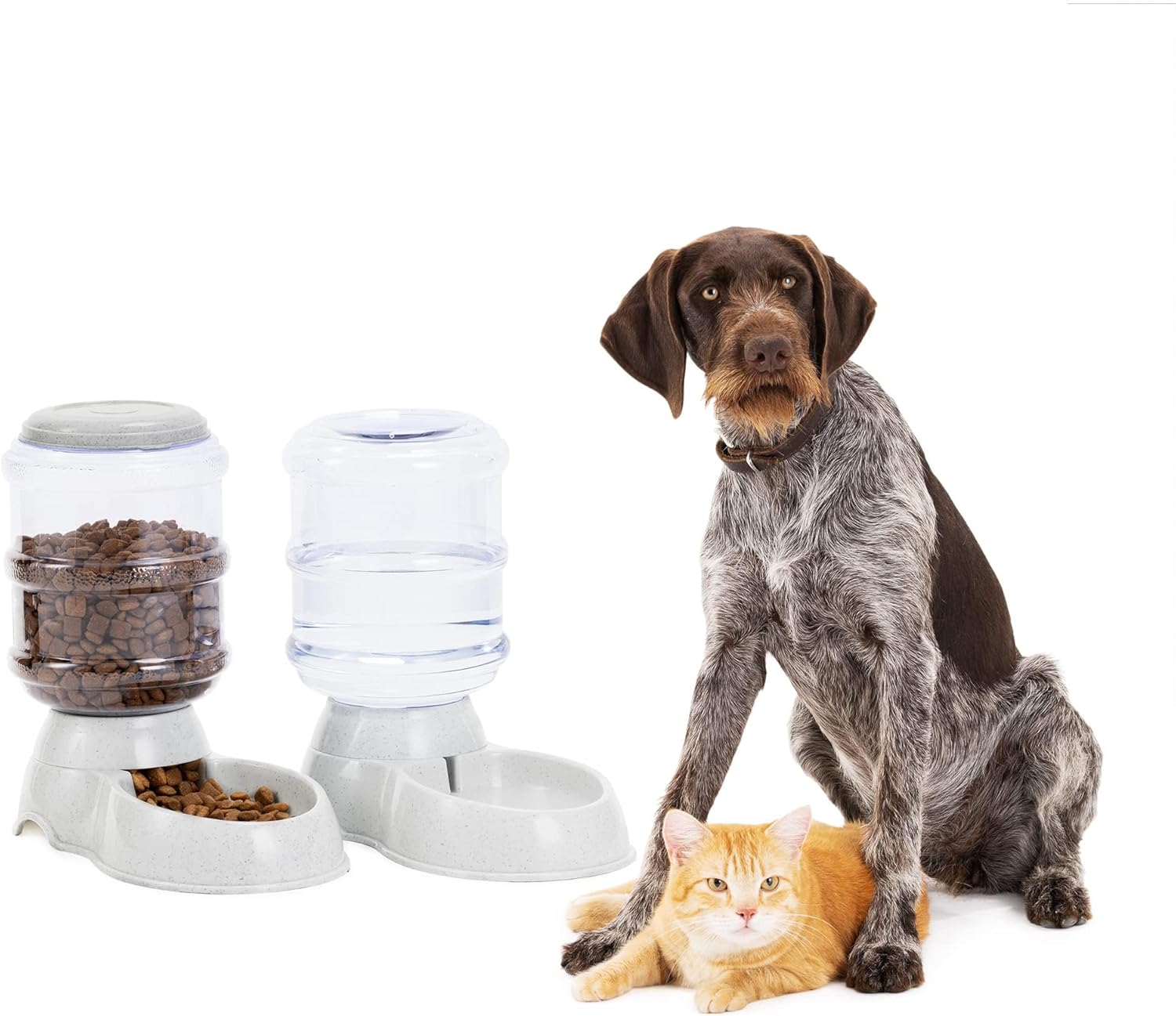 Navaris Water & Food Dispensers for Cats and Dogs 3.8L Automatic