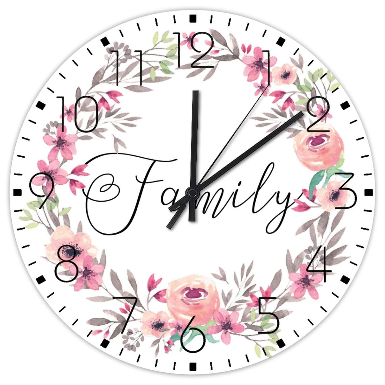 Horloge murale silencieuse personnalisée idée cadeau pour décoration maison