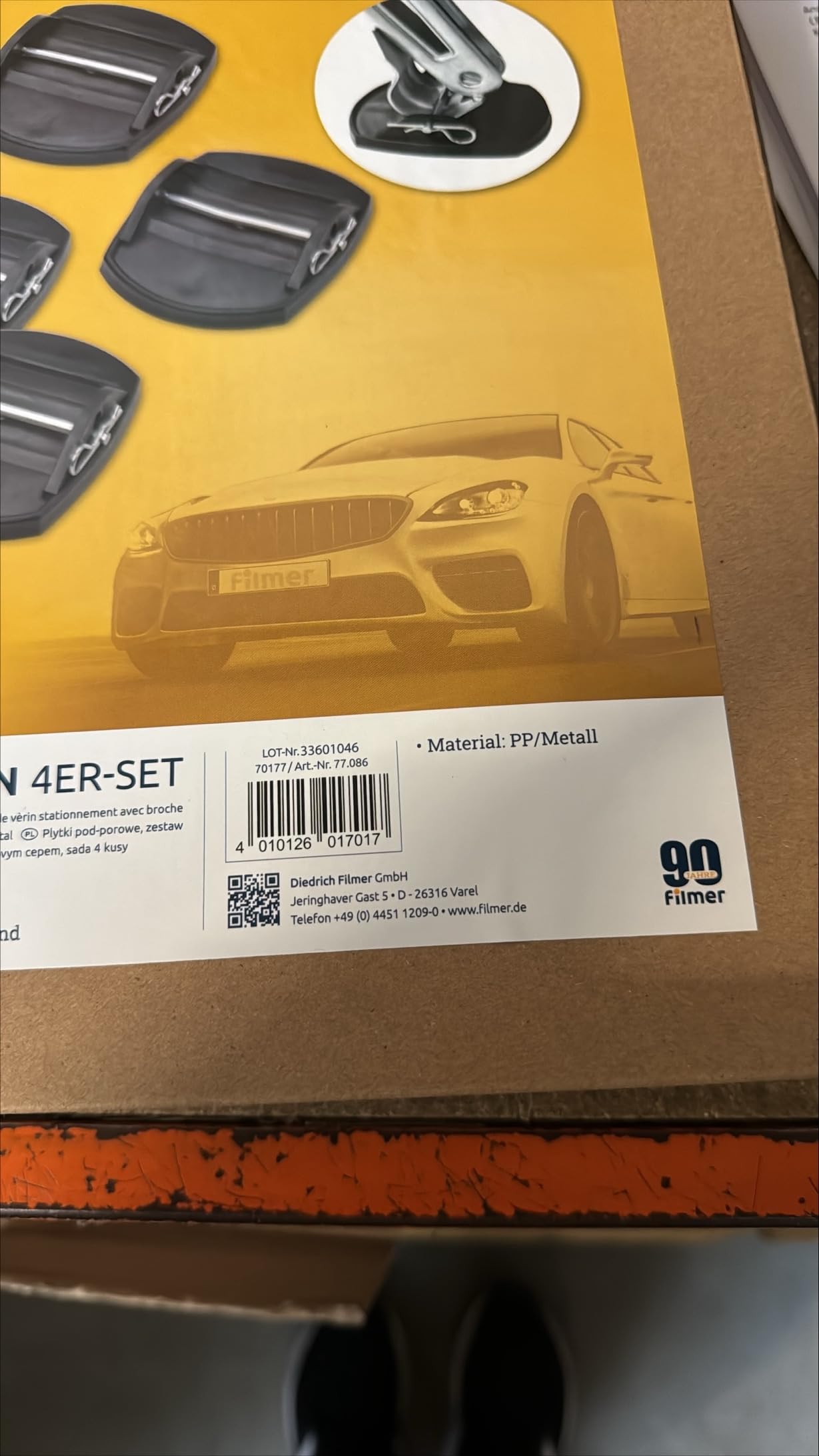 Juego de 4 placas de apoyo FILMER
