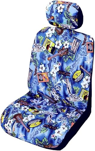 Miniatura 9 de Fundas hawaianas para asientos de coche (Tapa Gray, con airbag lateral) Tapa Gris,Aloha Honu Azul,Aloha Honu Gris,Aloha Honu Verde,Negro