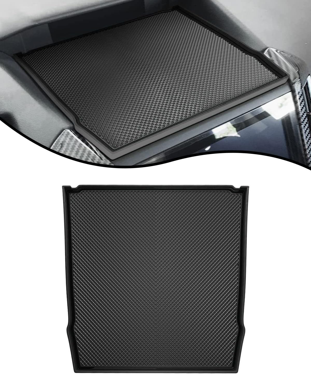 ANOWVI Dashboard Mats for Subaru Forester Accessories 2019-2023/ Crosstrek 2018-2023 / Impreza 2018-2023 Car Interior Silicone Material Dash Pad Liner (Upgrade,1 pcs Black Trim Dashboard Mat)