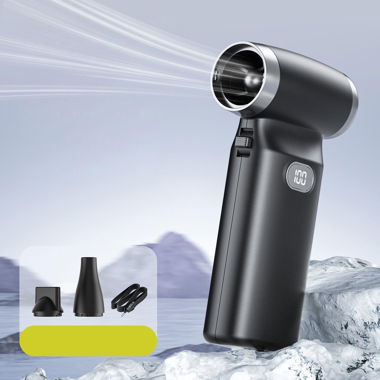 Spolverini Ricaricabili con Schermo LCD per tastiere Veicoli Attrezzature per Esterni Dispositivo Manutenzione Elettronica Soffiatore Elettrico per polveri Spruzzi d '