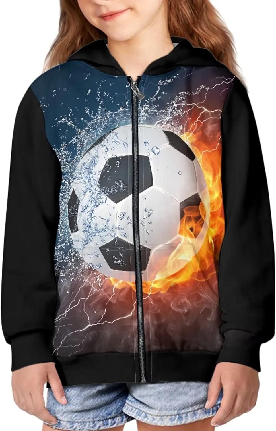 Belidome Kids Hoodie Zip Up for Boys Girls Atheltic Sweatshirt Jacket Size S-XL Soft Lightweight with Hooded and Pocket - Image 4