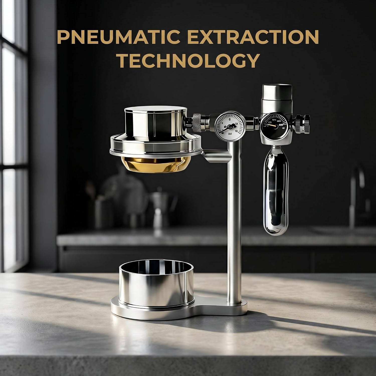 Macchina Da Caffè Pneumatica Da 58 Mm, Caffettiera Manuale A Pressione D'aria, Estrazione Ad Alta Pressione A 9 Bar, Capacità Della Camera 100 Ml, Con Manometro E Valvola Di Sicurezza, Per Uso