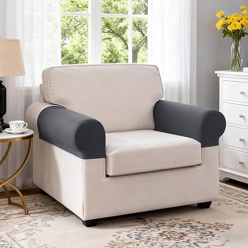 Miniatura 28 de TAOCOCO Fundas de sofá modular, fundas elásticas de cojín para sofá seccional en forma de L, 4 fundas de asiento seccionales, protector de muebles