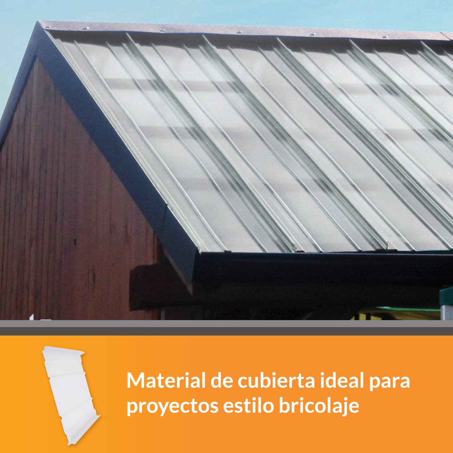 Kit 4 Placas de policarbonato Compacto con sistema engatillado - Placa policarbonato 1,3 mm - Medidas finales 2000 x 1000mm - Protección UV