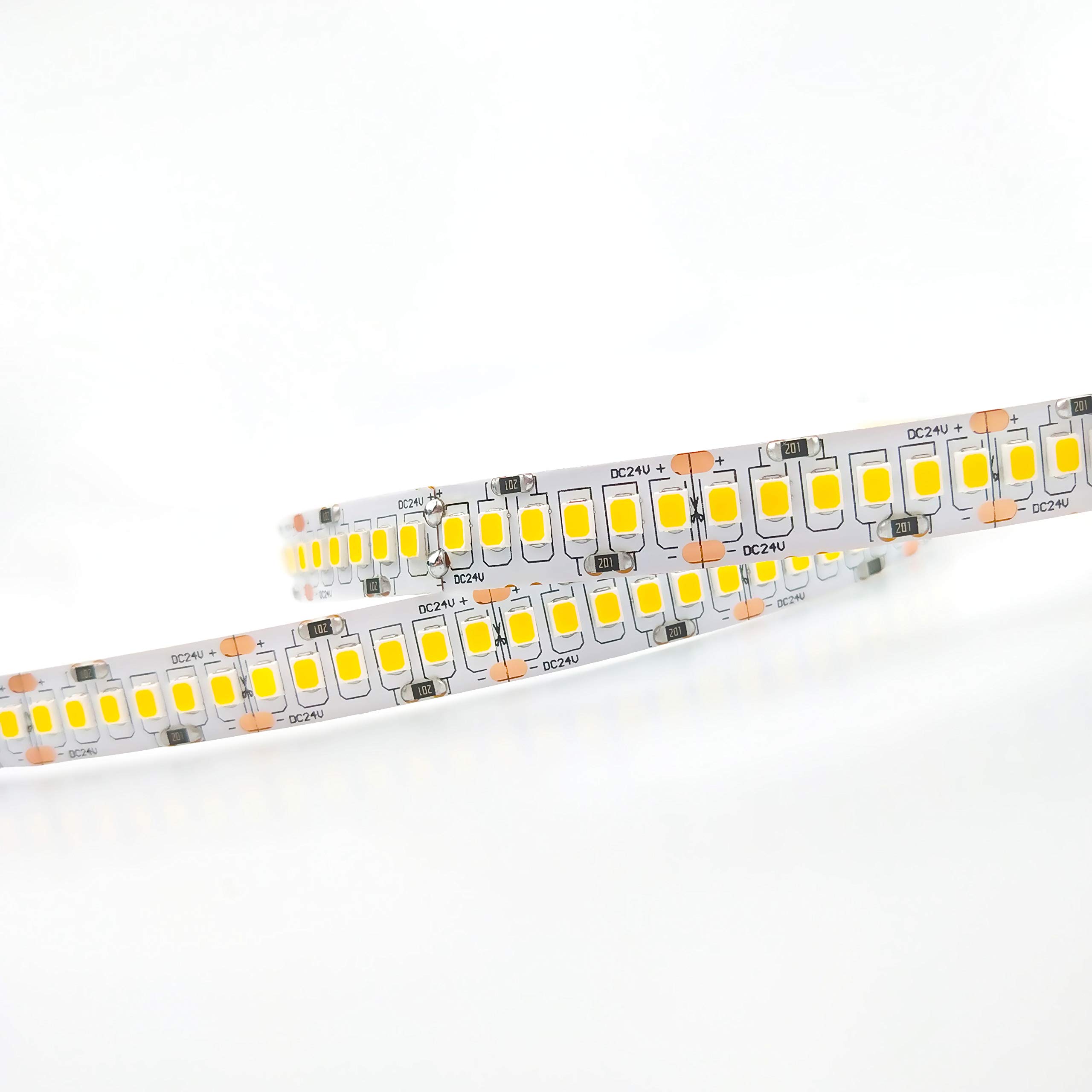 NUOVA GERMANY - PRO Strip LED Alta Luminosita 5M, Striscia Nastro 120W,24V 24W/M 2569Lm/m Flessibile Tagliabile 240Led/m SMD 2835, Luce Naturale 4000K