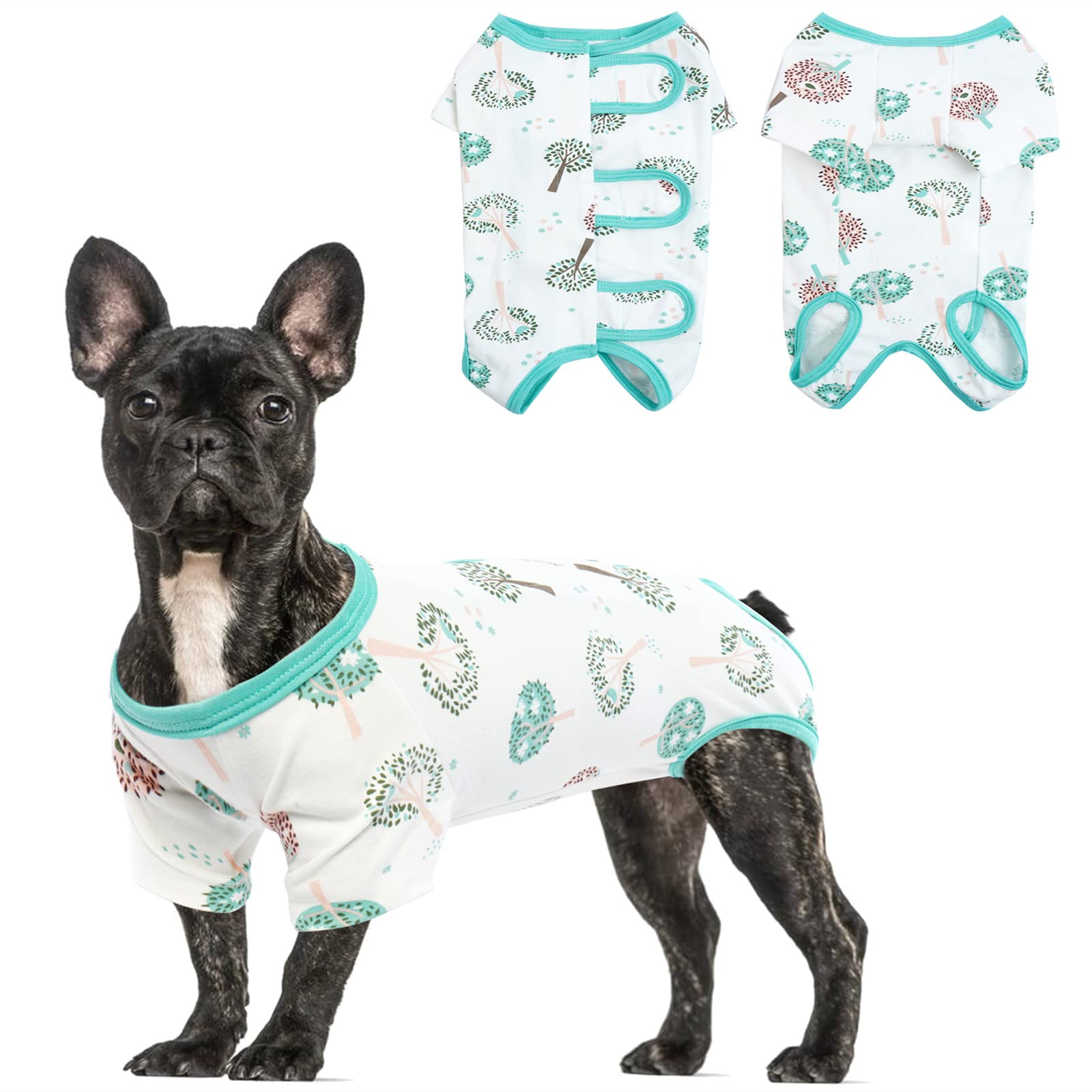 IDOMIK Recovery Suit for Dogs Cats After Surgery, Recovery Shirt for Male Female Pet Abdominal Wound Surgical Shirt Post-Operative Onesies,E-Collar Cone Alternative, Puppy Snugly Anti-Licking Bodysuit