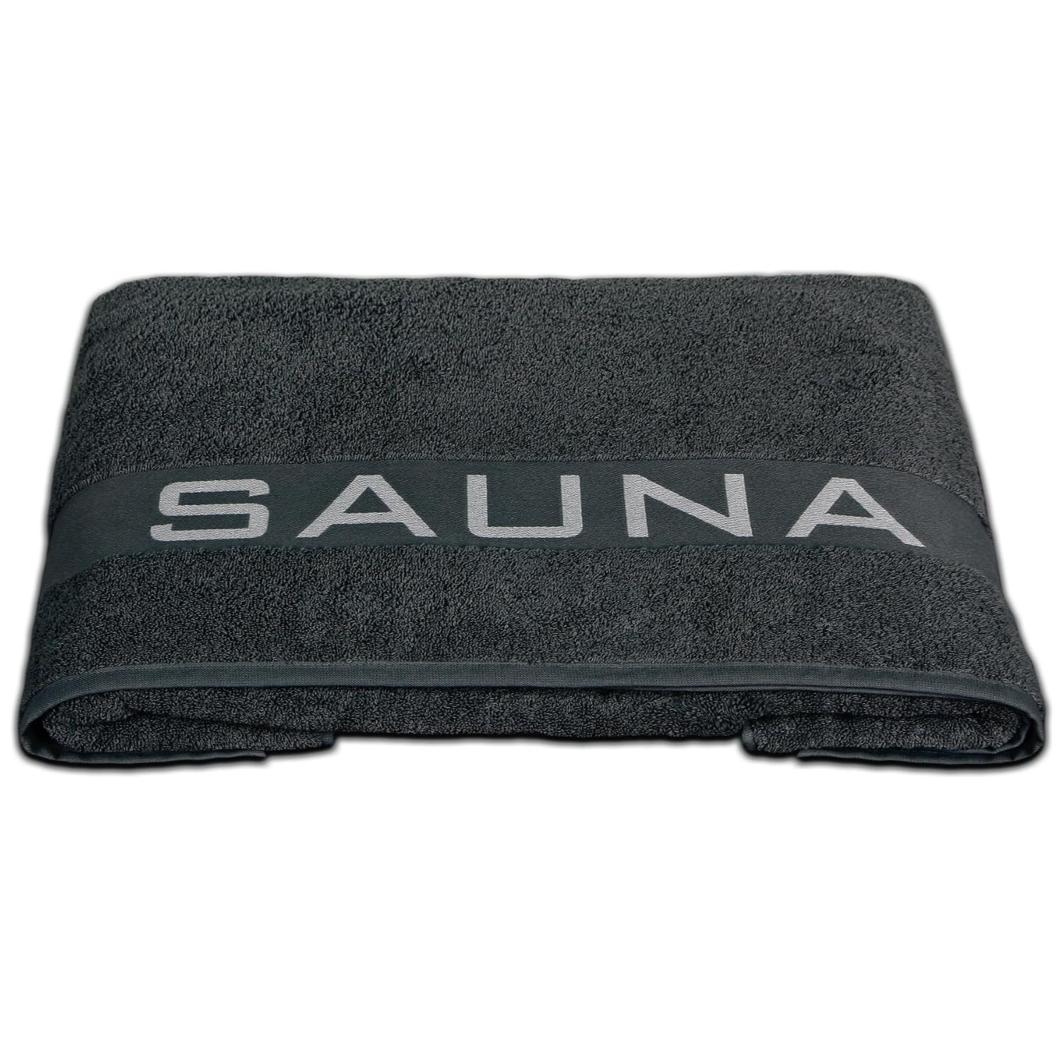 Delindo Lifestyle Ręcznik do sauny Colares, XXL frotte ręcznik do sauny dla kobiet i mężczyzn, bawełna, czarny, 80 x 200 cm
