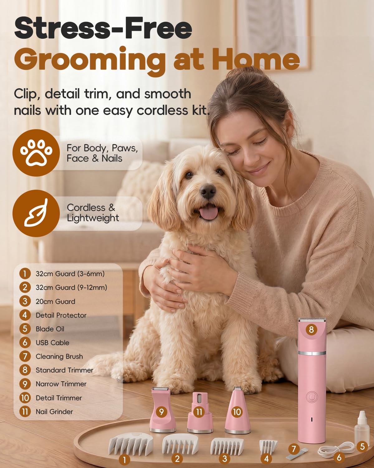 Veeconn Rechargeable Cat Grooming