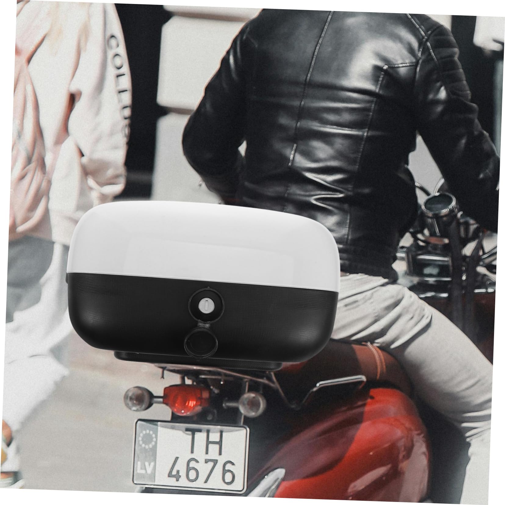 Ciieeo Coffre Arrière De Étanche pour Scooter Électrique De Rangement pour Et Blanc Top Case Pratique