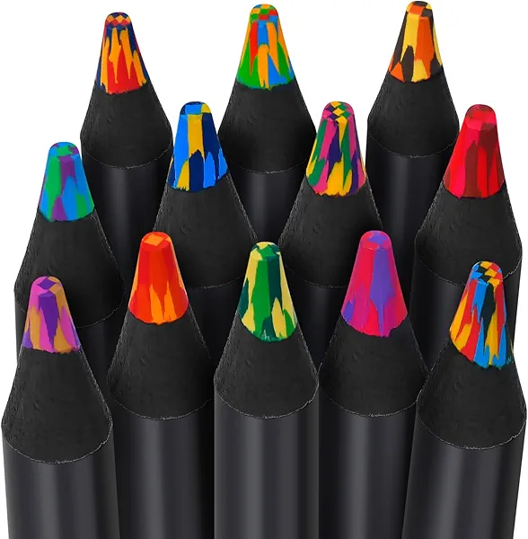 Stocking Stuffers for Kids, Art Supplies 12 Colored Rainbow Pencils, Valentines for Kids Adults, Teen Girl Gifts Trendy Stuff Birthday Party Favors, Arts And Crafts, Easter Basket for 8-12 Year Old