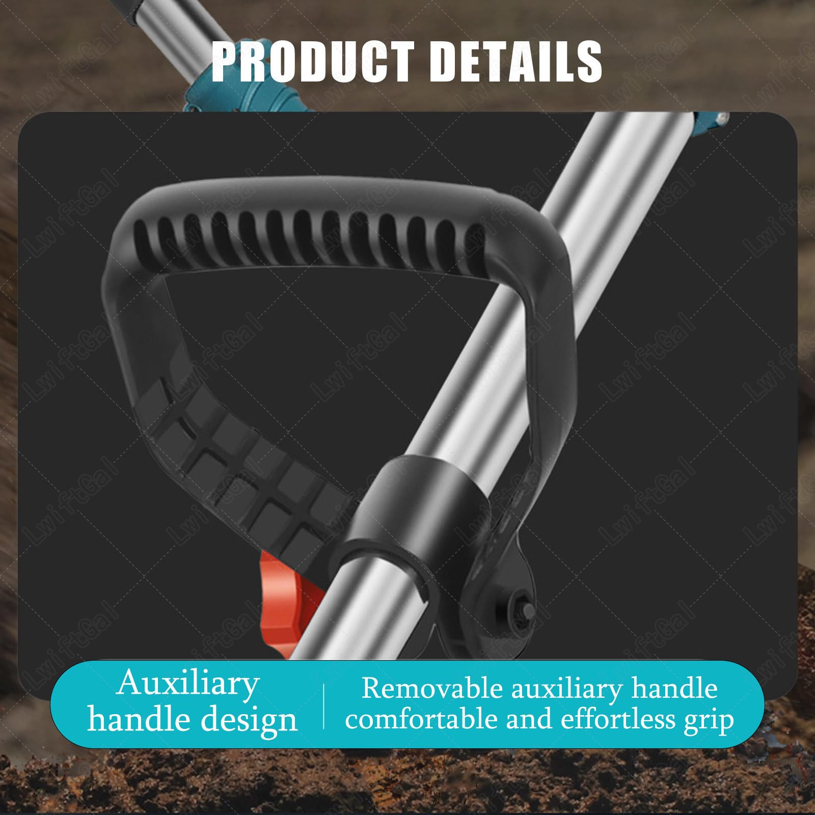 Cultivador De JardíN EléCtrico InaláMbrico De 21V Con BateríA De 4000 Mah, Con 1 O 2 BateríAs - Cultivador EléCtrico De Doble O Cuatro Cuchillas,Yellow-DualBlades-2batteries