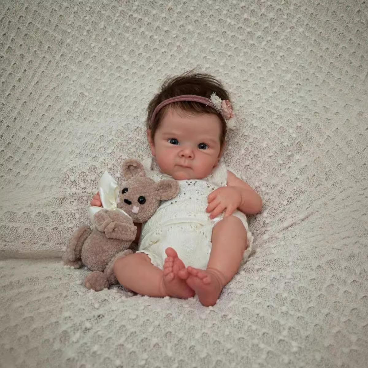 Reborn lalka dla dziewczynki, z pełnego silikonu, realistyczna, 45 cm, realistyczna lalka dla niemowląt, kolekcjonerska lalka z realistycznymi detalami i kompletnymi akcesoriami