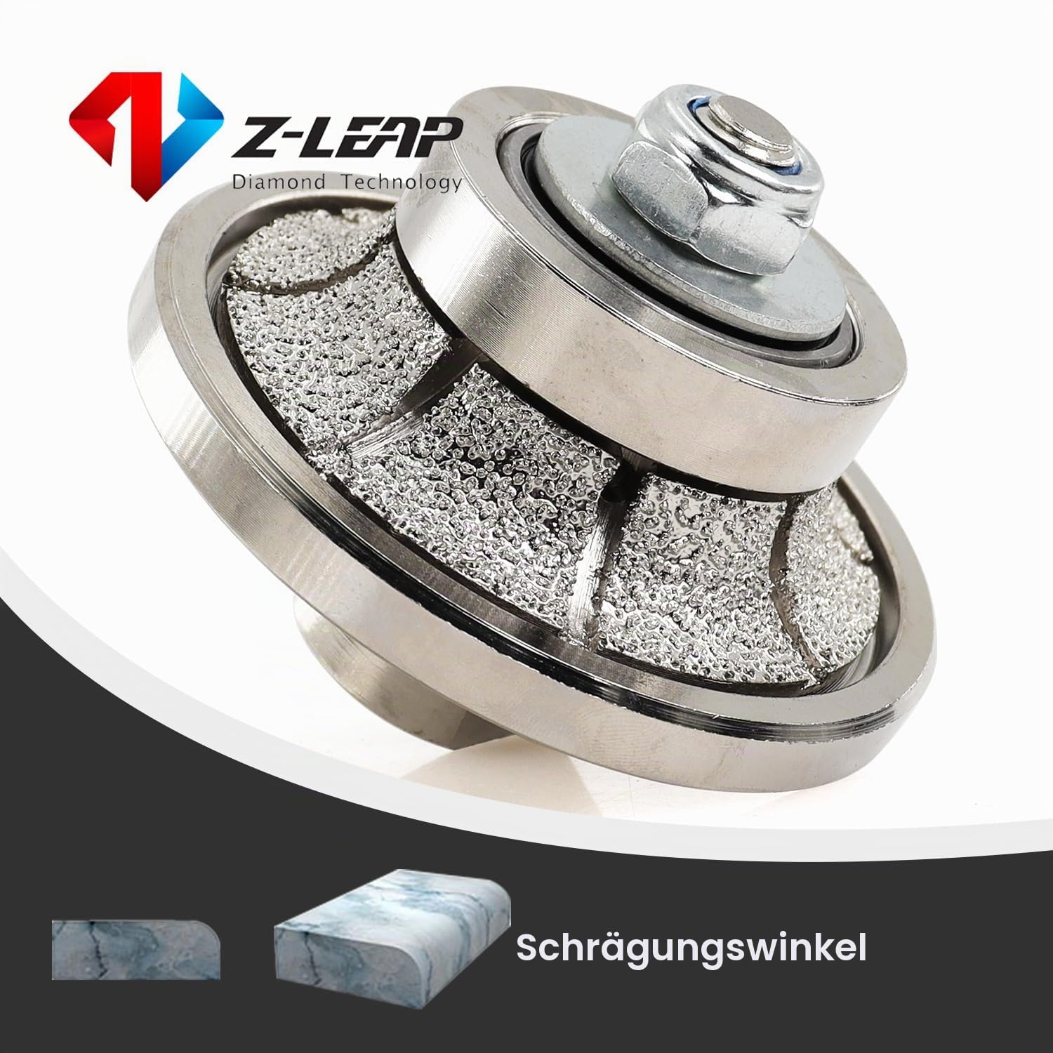 B10 3/8 Zoll halbe Bullnose Roundover Diamant Handprofiler für Granit Beton Marmor Stein M14 Gewinde