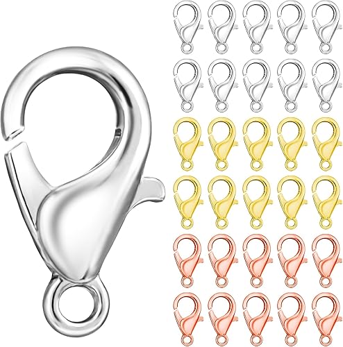 300 cierres de langosta pequeños de aleación de metal para hacer collares, pulseras, llaveros hechos a mano, ganchos de sujeción para accesorios de
