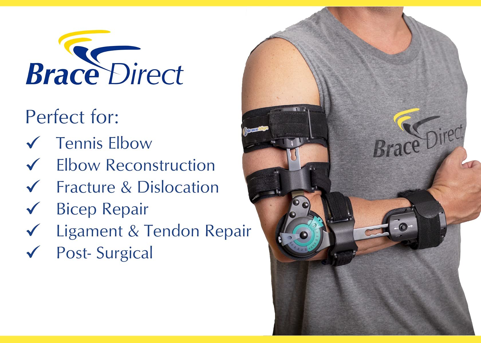 Medical Prescription Elbow Brace PDAC Approved L3760 Hinged Range of