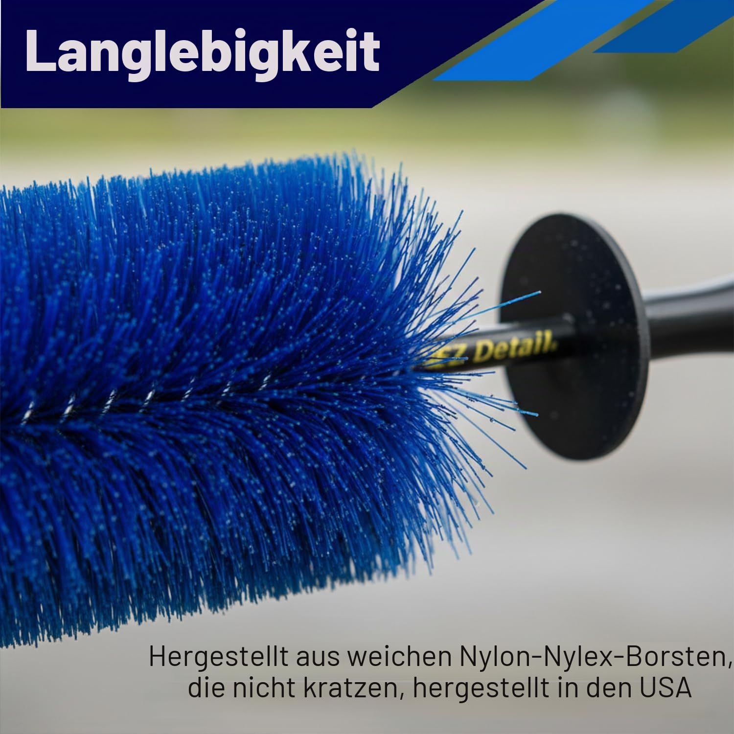 EZ Kleine Detailbürste - Felgenreiniger für Autos, Fahrräder, LKWs, Motorräder und andere Fahrzeuge. Kratzfestes Auto-Detailing-Tool, erreicht Ecken und Ritzen im Handumdrehen.