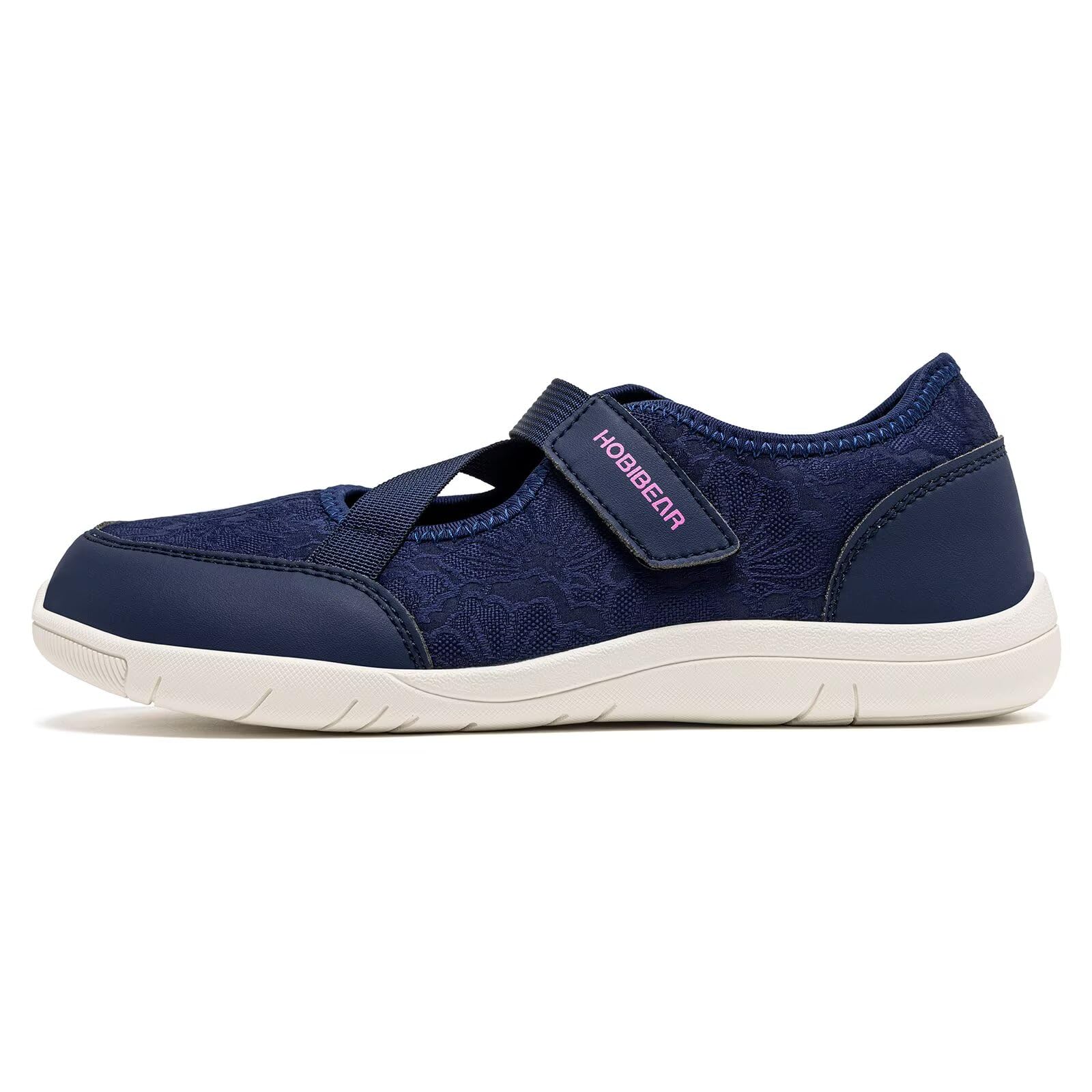 HOBIBEAR Zapatos Mary Jane Barefoot para Mujer Puntera Ancha Suela Zero Drop Diseño Minimalista Cierre de Ajustable Zapatos para Caminar