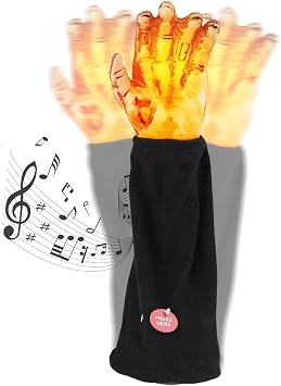 Halloween Decorations Outdoor Animated Walking Arms, 2023 Latest Upgrade Lighted Skeleton Hands with Sound Music, Scary Glowing Zombie Arm for Yard Party Haunted House Indoor Outdoor Decor Props