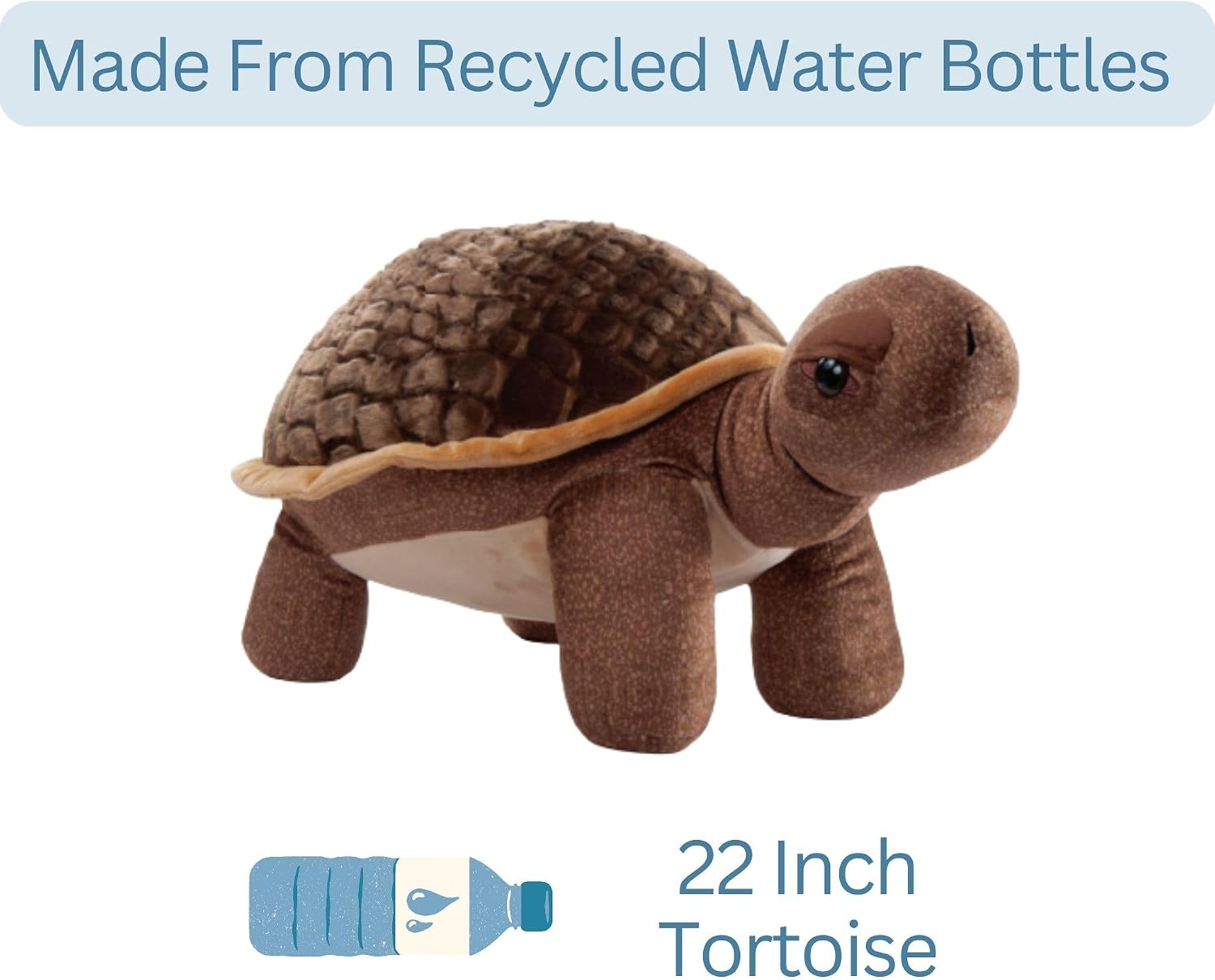 The Petting Zoo Tortoise Stuffed Animal Plushie, Gifts for Kids, Wild Onez Farm Animals, Tortoise Plush Toy 22 Inches