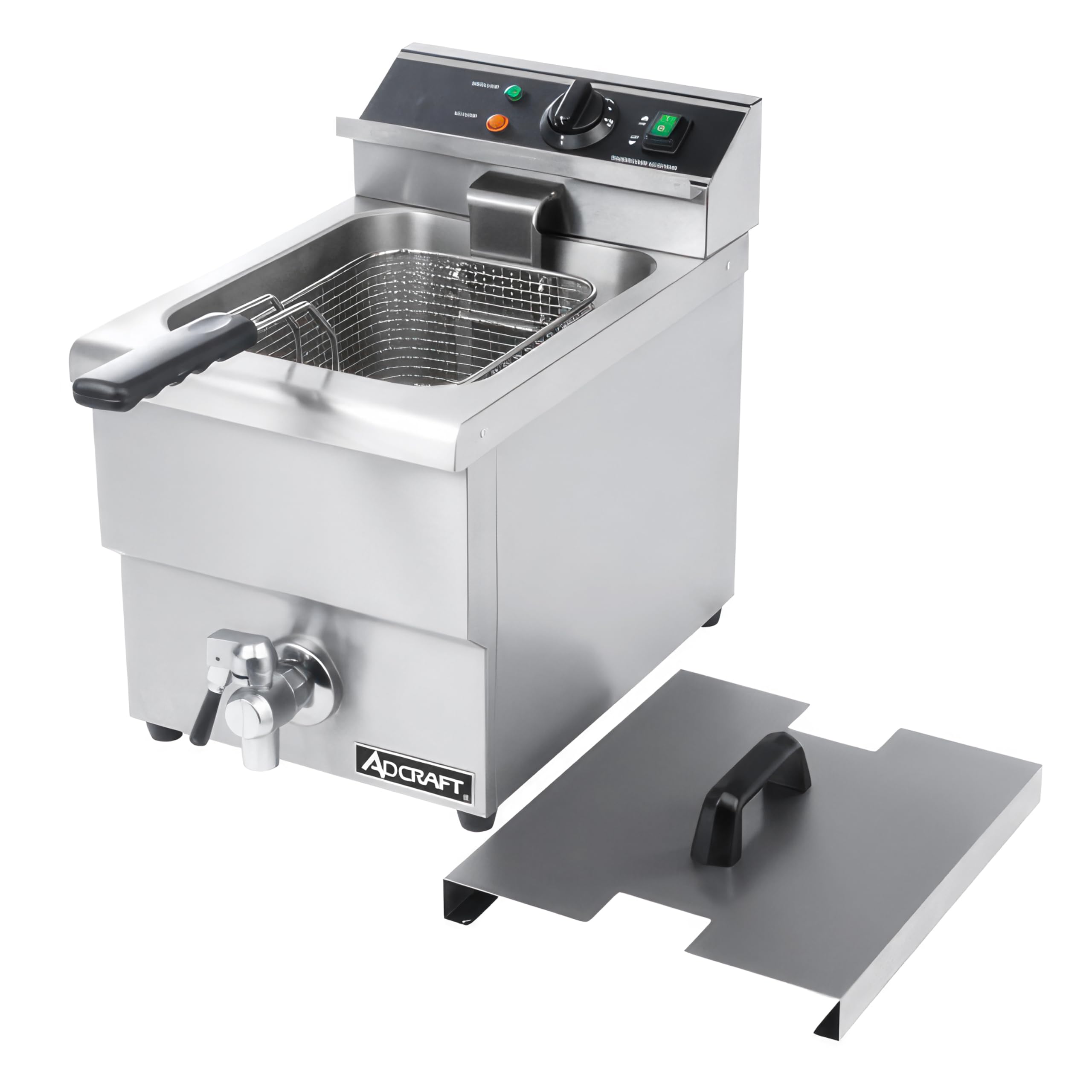 Adcraft 25 lb. / Silver / Fryer Commercial Deep Fryers