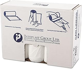 Inteplast S404817N High-Density Can Liner, 40 x 48, 45gal, 17mic, Clear, 25/Roll, 10 Rolls/Carton