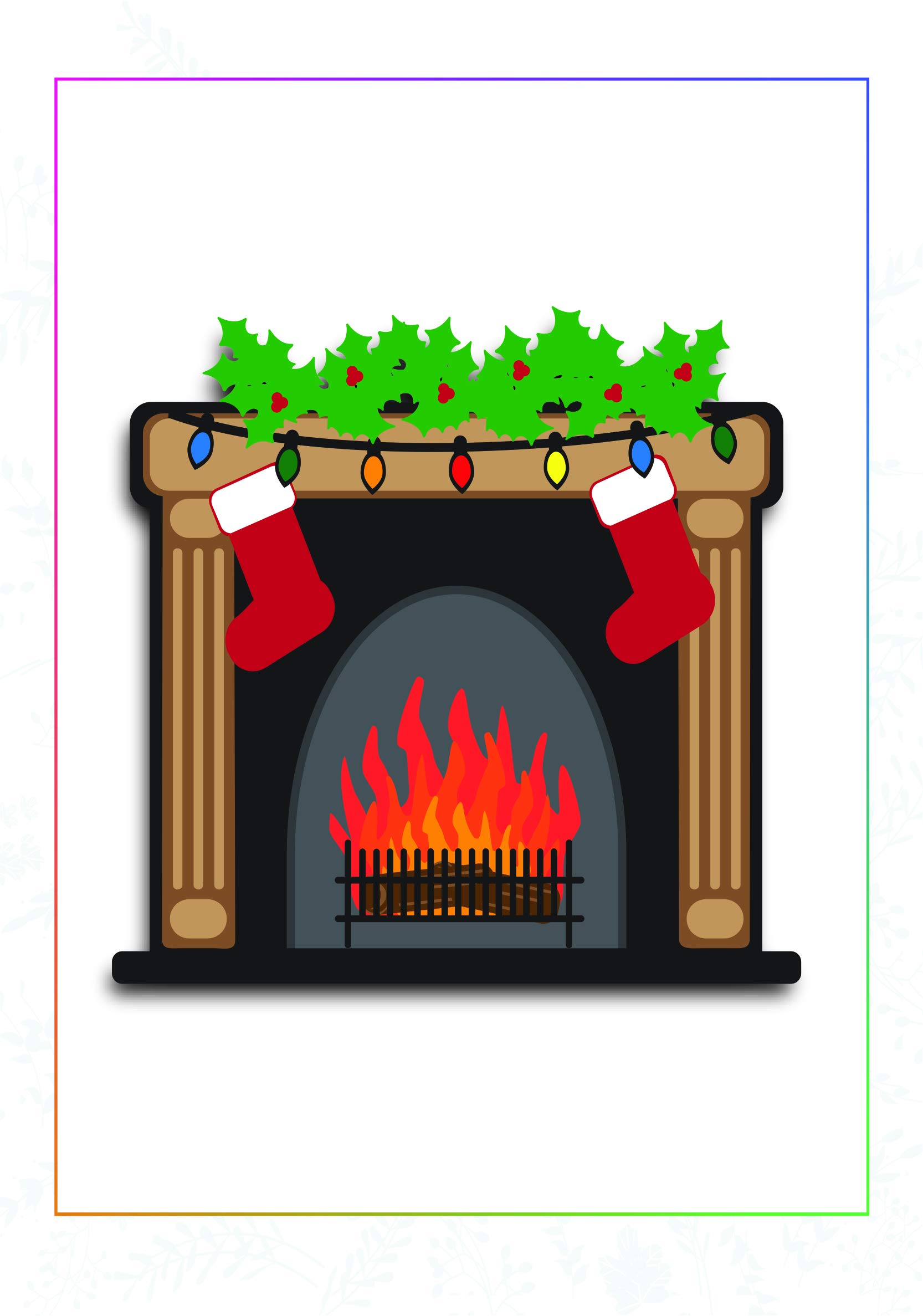 SCC Christmas Fireplace Christmas Layered Classics Collection