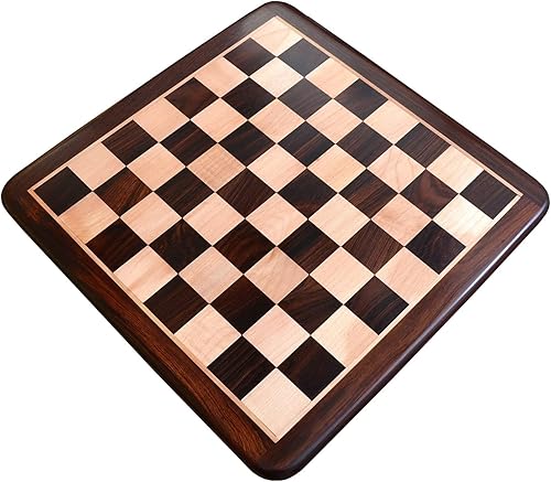 Miniatura 4 de CHESSBAZAAR Juego de mesa de ajedrez de 21", tablero de ajedrez de madera solo en palisandro indio - cuadrado de 2.165 in
