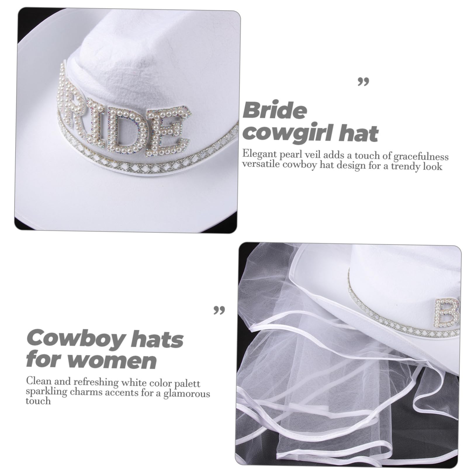 Nupcial Velo Sombrero De Vaquero Novia Sombrero De Vaquera Novia Sombrero Velo De Boda Novia Sombrero De Vaquera Occidental Sombrero De Vaquera Gorras Novia