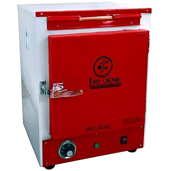 Bio Gene Laboratory Oven/Hot Air Oven Chamber (12x12x12 Inches, Red)