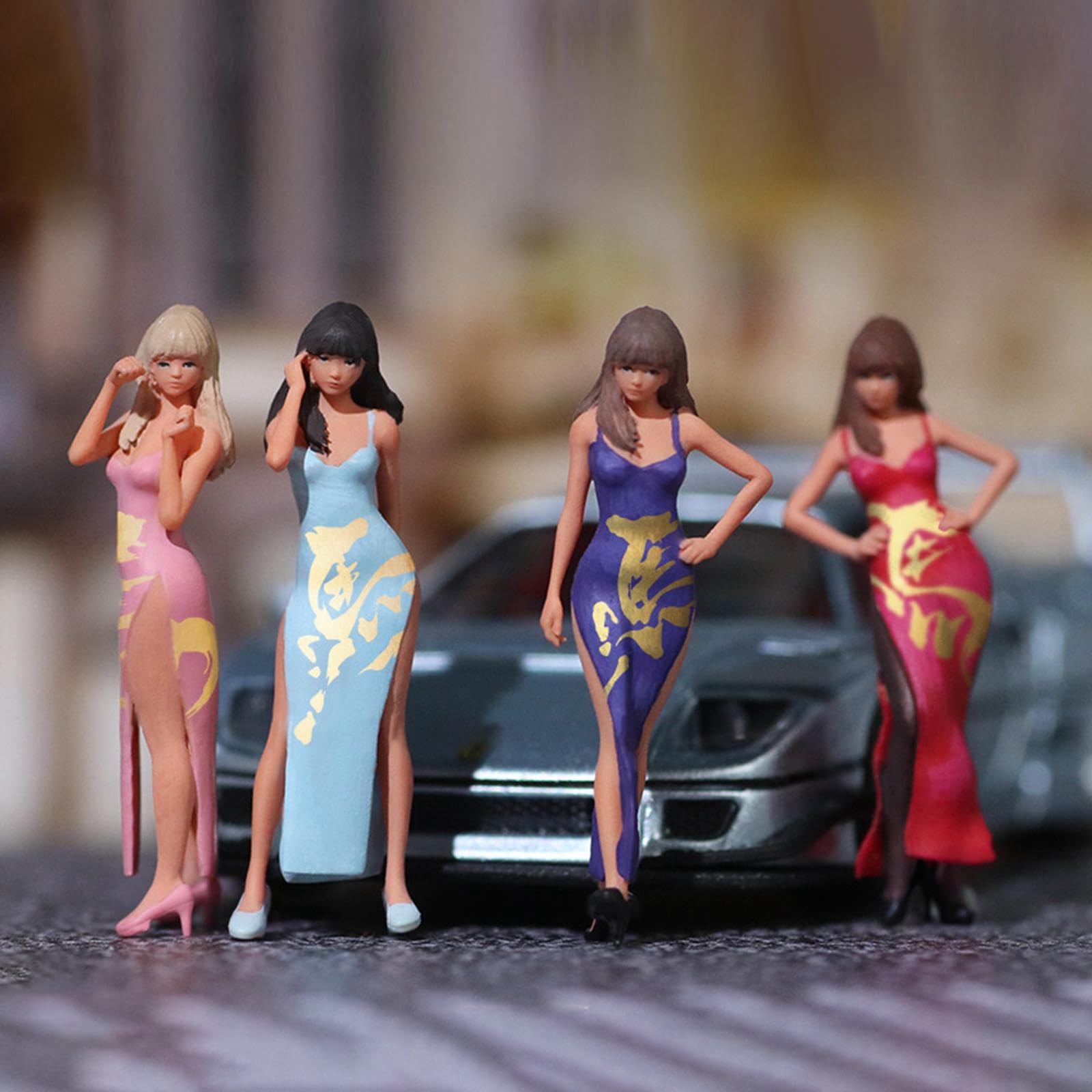 predolo 4 Pezzi in 1:64, Figure Femminili, Treni, Decorazioni architettoniche, Oggetti di Scena cinematografici, Collezioni di Micro paesaggi, Statuette