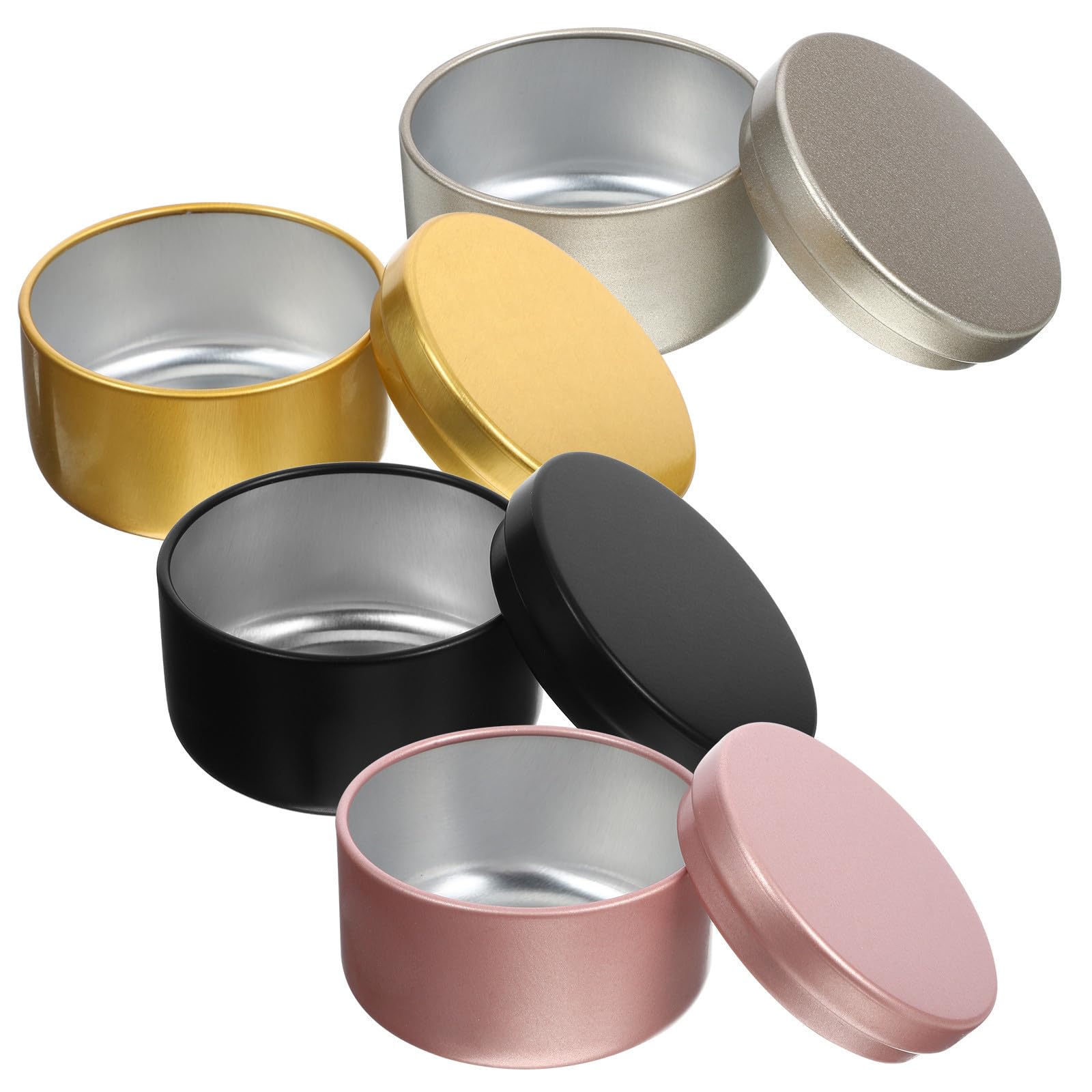 24 Pezzi Barattoli per Candele in Alluminio Vasetti Fai da Te per Candele Profumate e Decorazioni Romantiche Contenitori Resistenti con Superficie Liscia per Creazione e